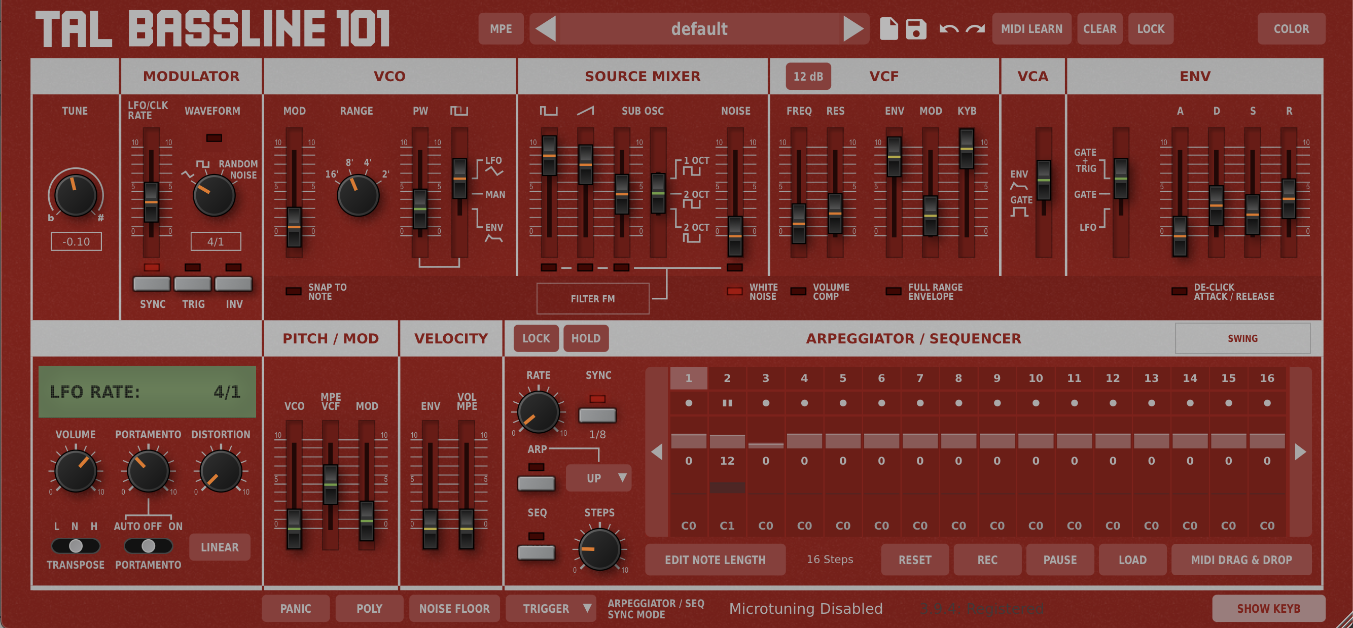 TAL-Togu Audio line TAL-BASSLINE 101